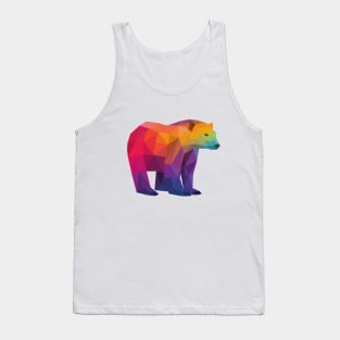 Rainbow Geometric Bear Tank Top